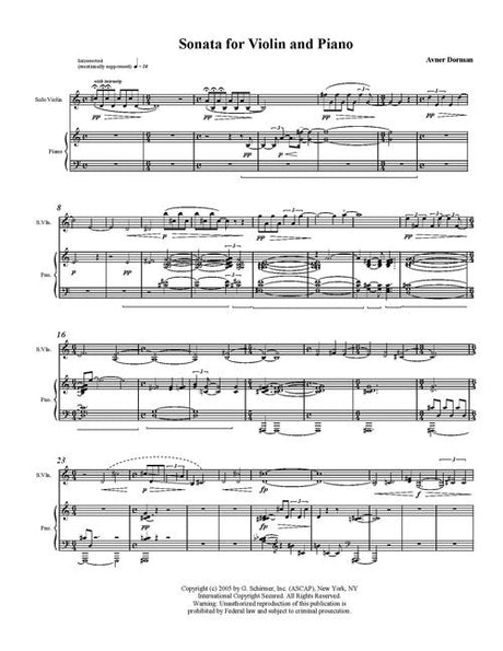 Dorman: Violin Sonata