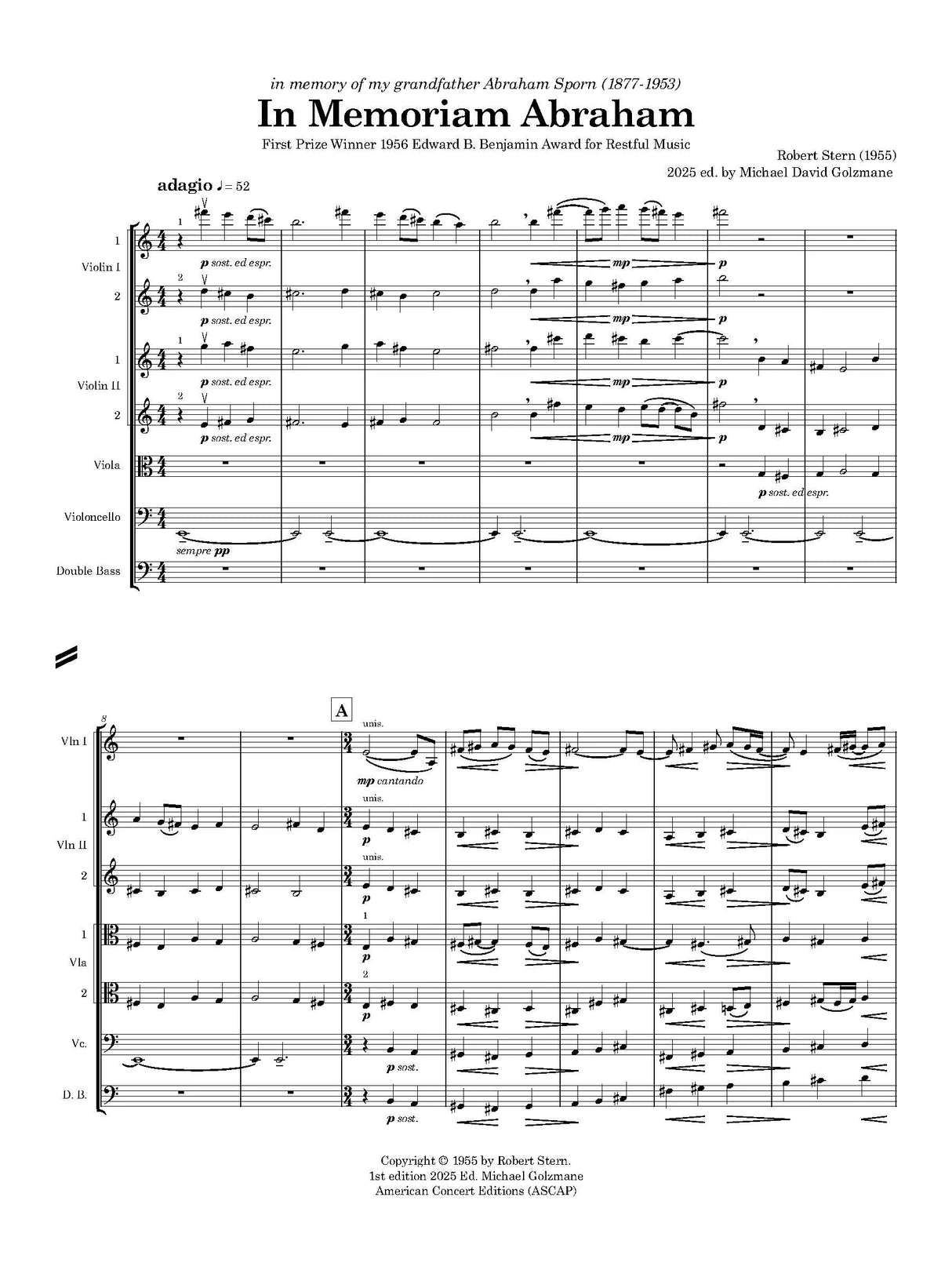 R. Stern: In Memoriam Abraham