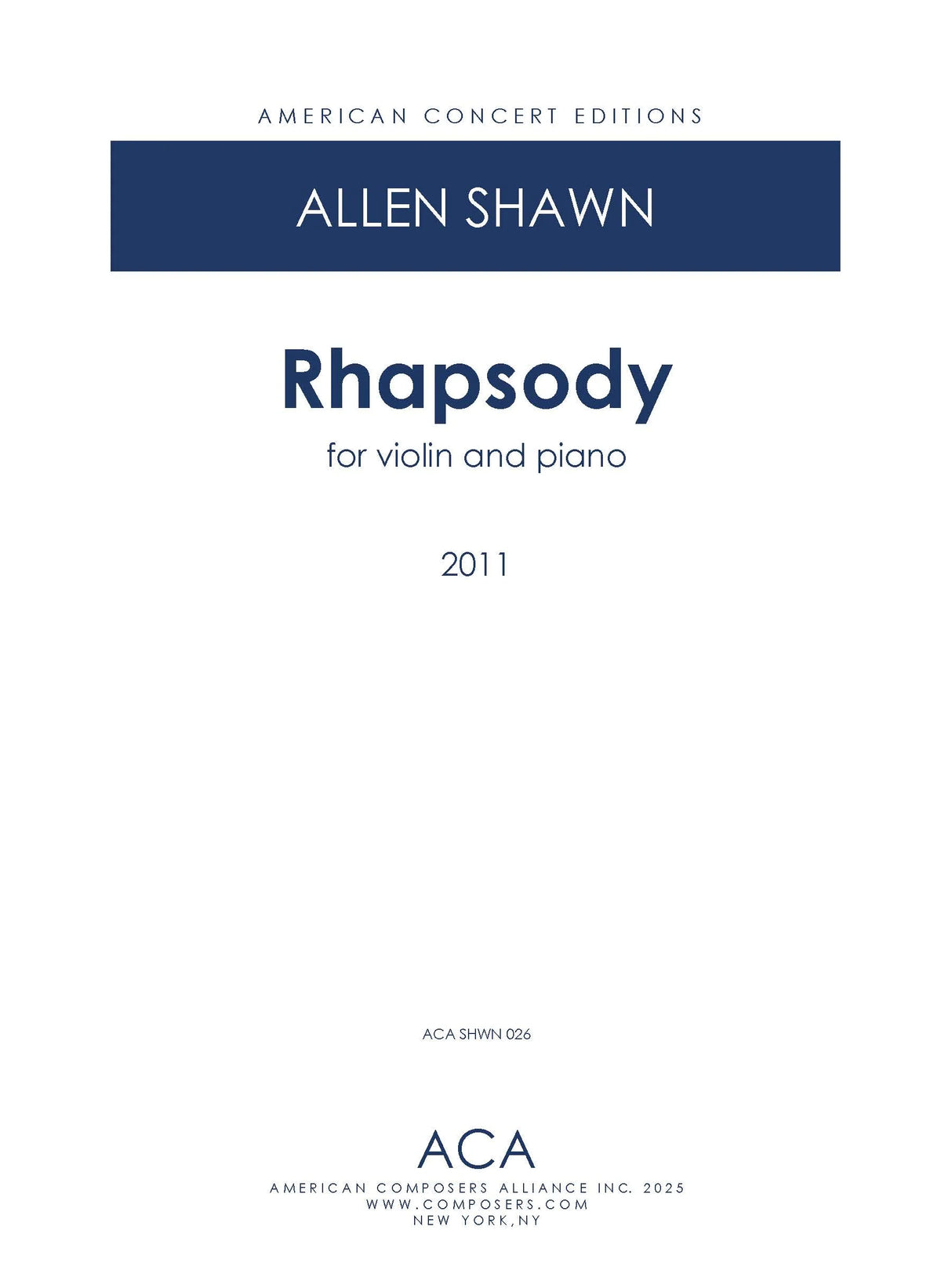 Shawn: Rhapsody