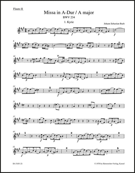 Bach: Missa in A Major, BWV 234