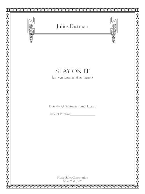 Eastman: Stay On It
