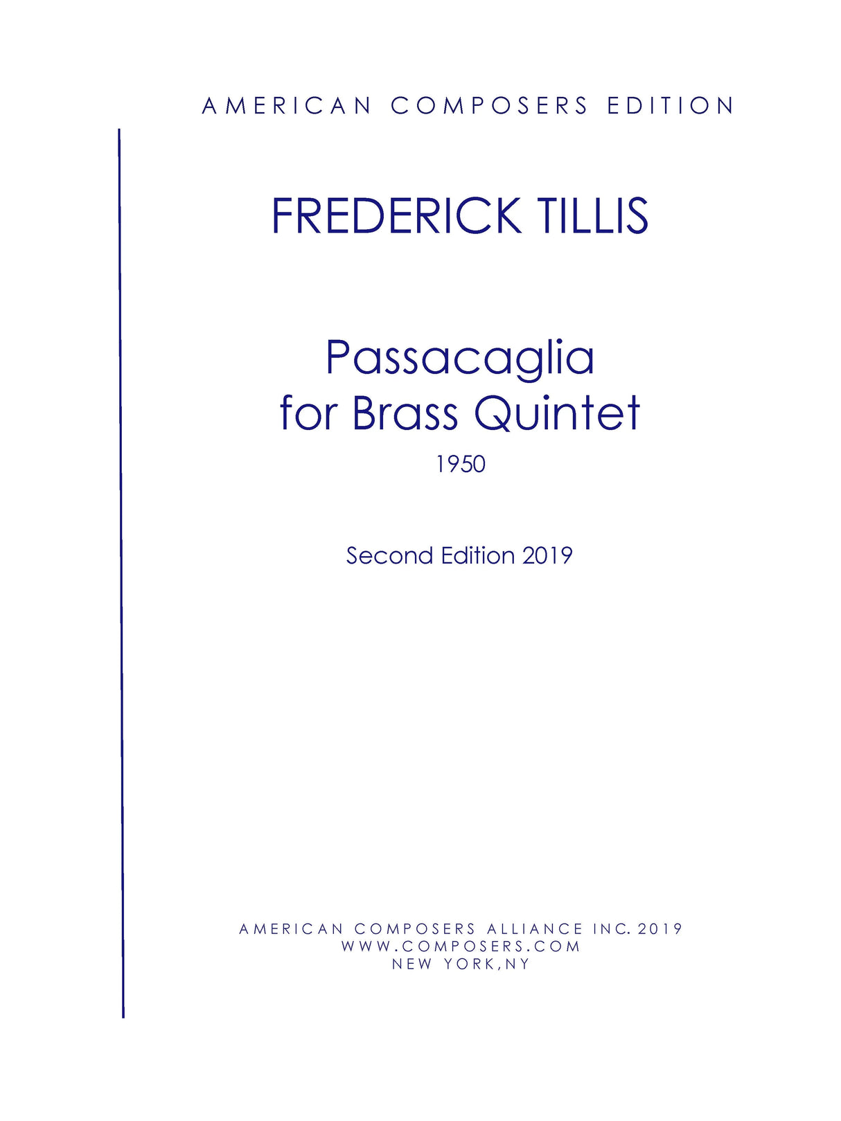 Tillis: Passacaglia