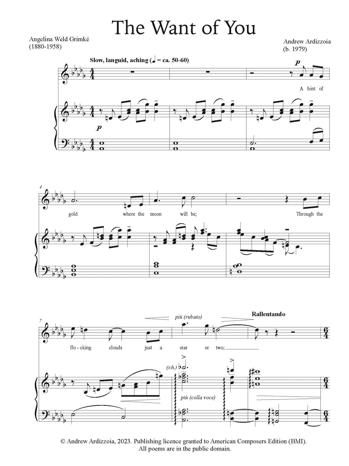 Ardizzoia: Three Little Songs, Op. 65