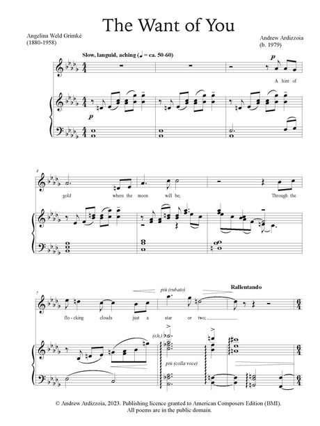 Ardizzoia: Three Little Songs, Op. 65