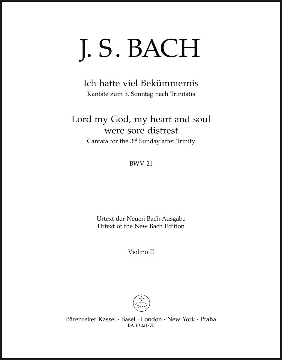 Bach: Ich hatte viel Bekümmernis, BWV 21