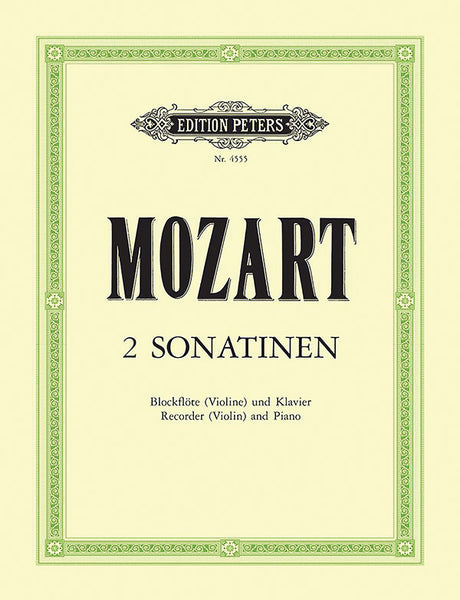 Mozart: 2 Viennese Sonatinas (arr. for recorder / violin and piano