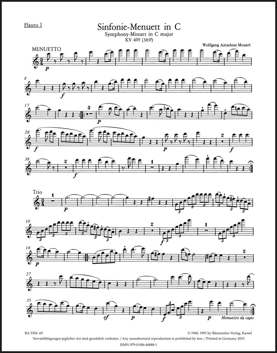 Mozart: Symphony in C Major, K. 409