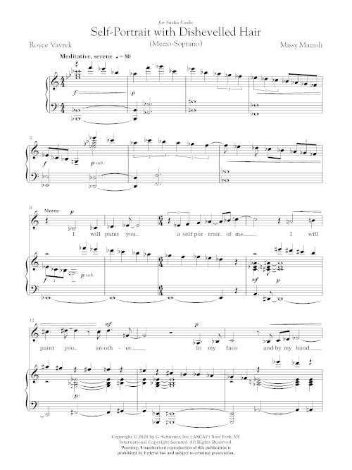 Mazzoli: Self-Portrait with Dishevelled Hair