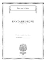 Price: Fantasie nègre No. 1 in E Minor