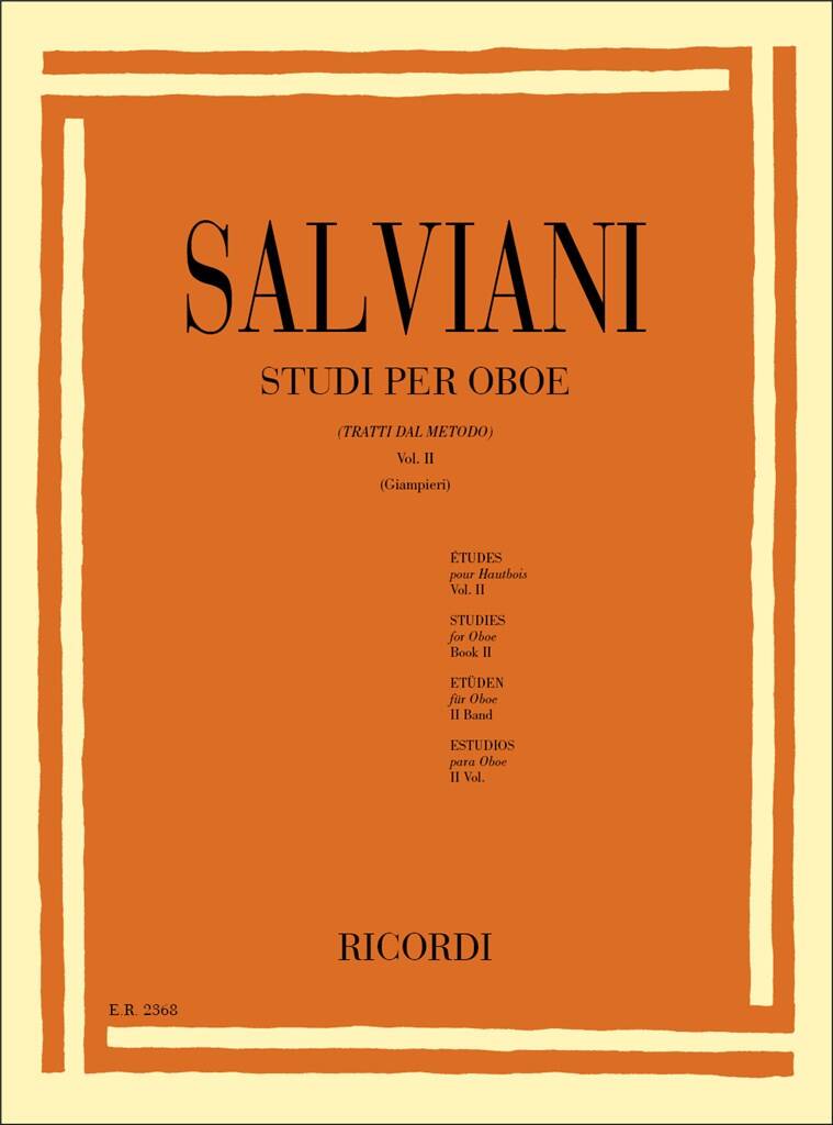 Salviani: Etudes for Oboe – Volume II