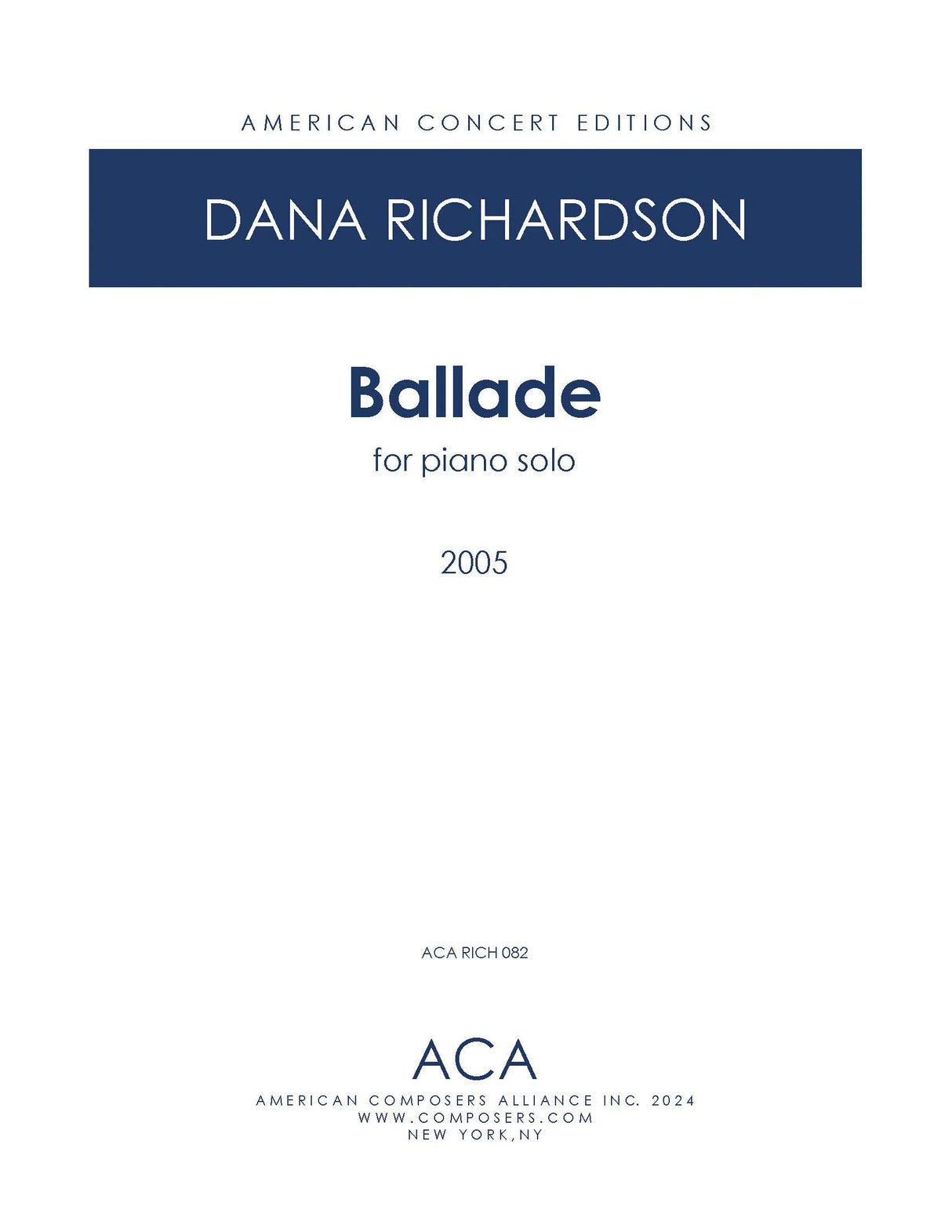 D. Richardson: Ballade