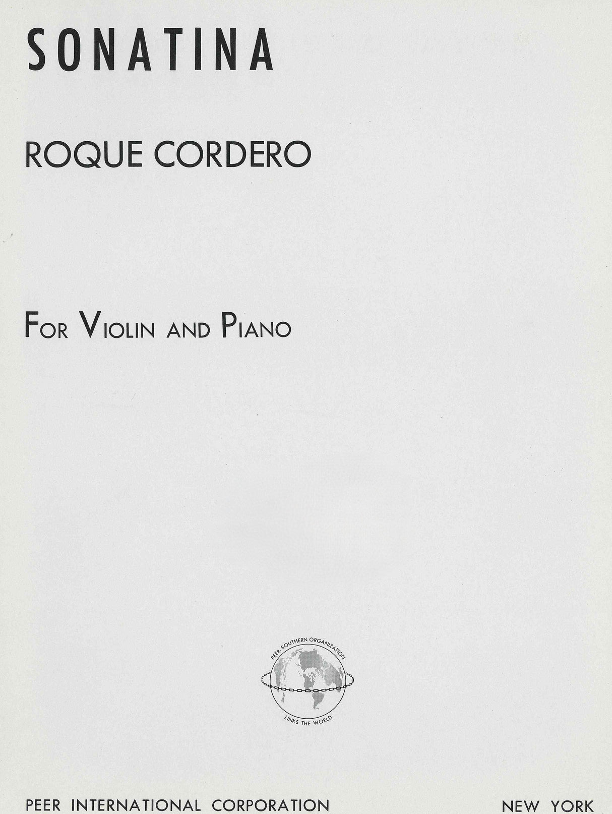 Cordero: Sonatina for Violin and Piano