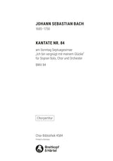 Bach: Ich bin vergnügt mit meinem Glücke, BWV 84