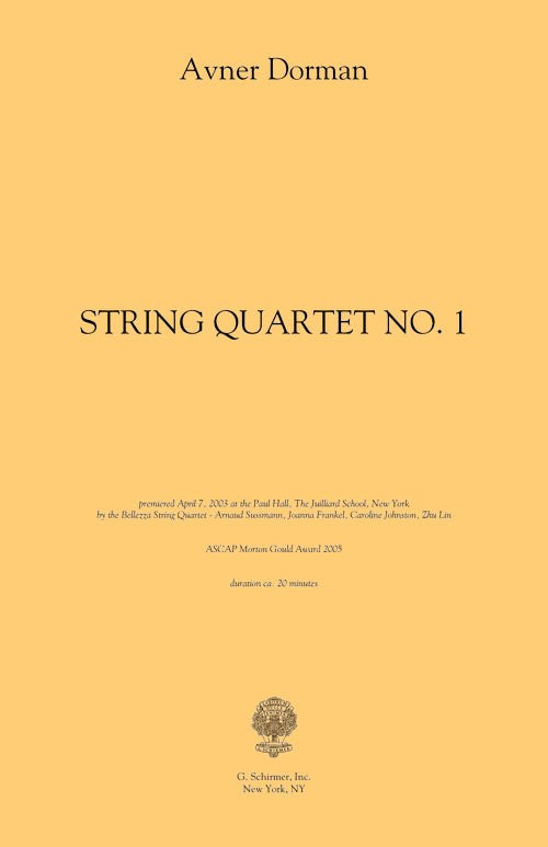 Dorman: String Quartet No. 1
