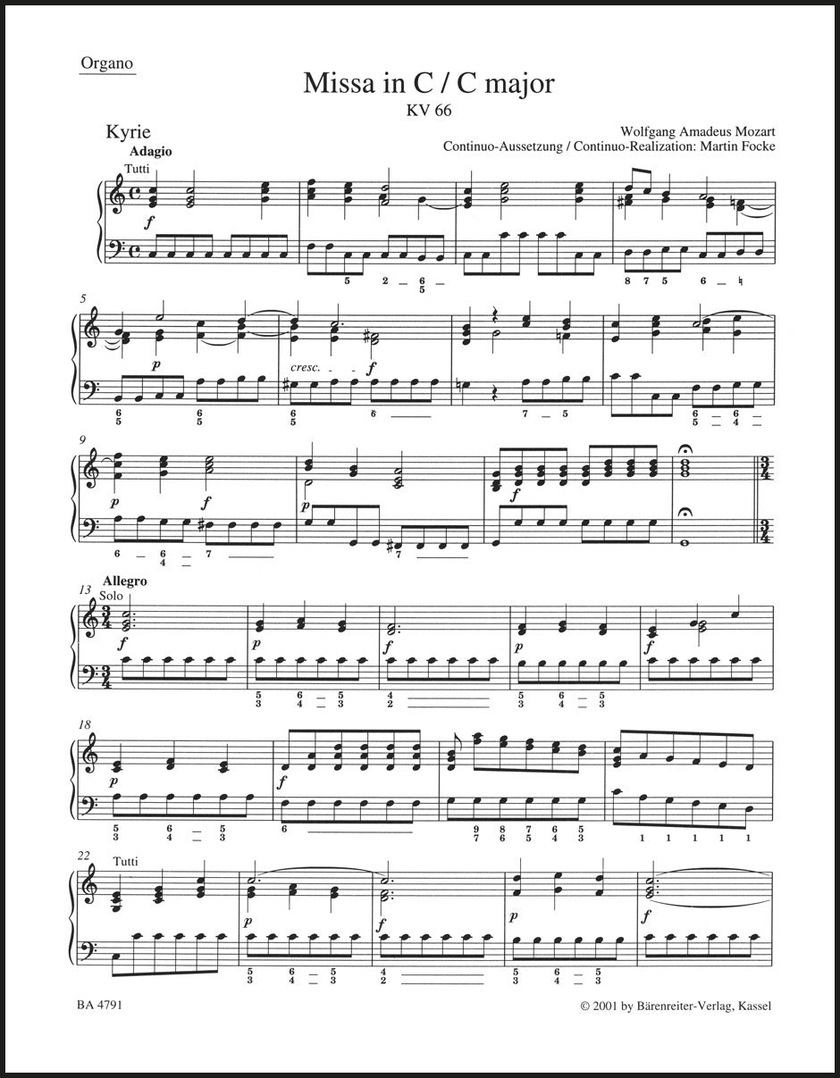 Mozart: Missa in C Major, K. 66