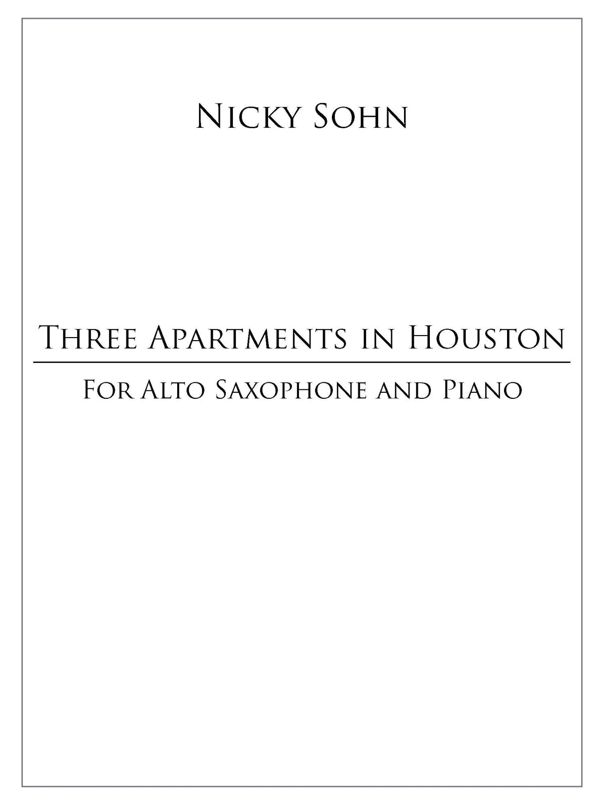 Sohn: Three Apartments in Houston