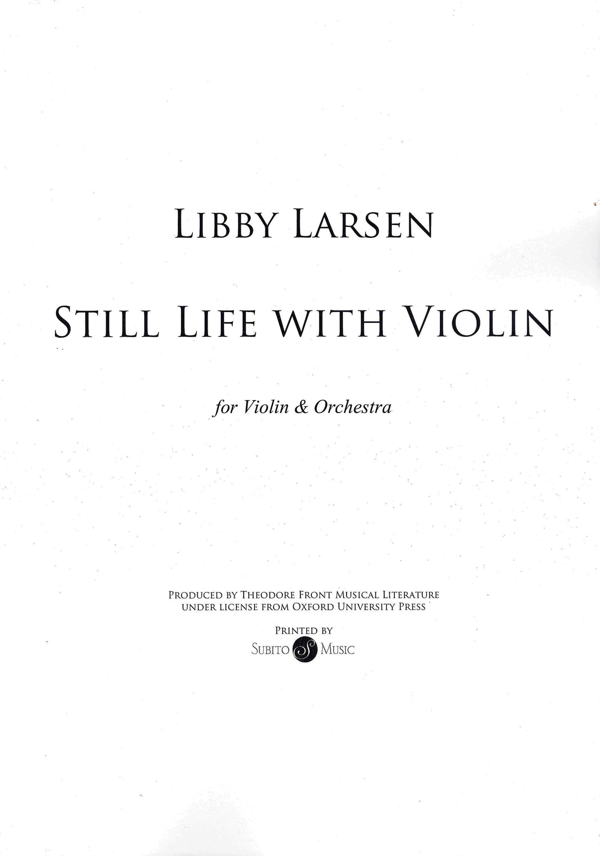 Larsen: Still Life with Violin
