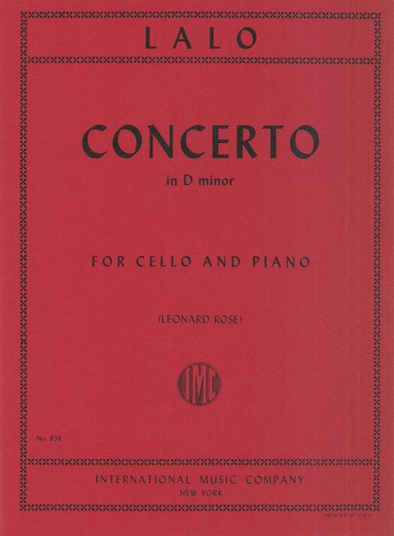 Lalo: Concerto in D Minor
