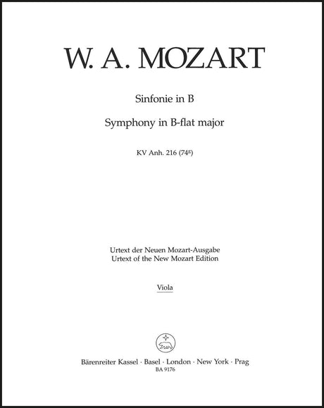 Mozart: Symphony in B-flat Major, K. Anh. 216 (74g)