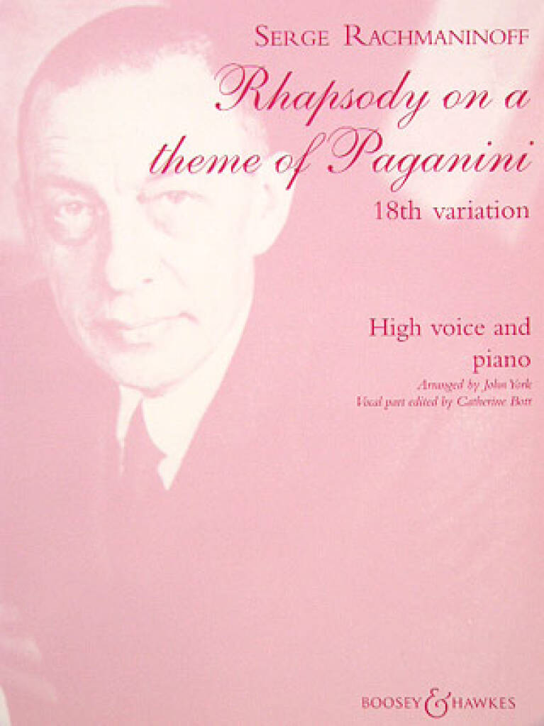 Rachmaninoff: 18th Variation from Rhapsody on a Theme of Paganini (arr. for voice & piano)
