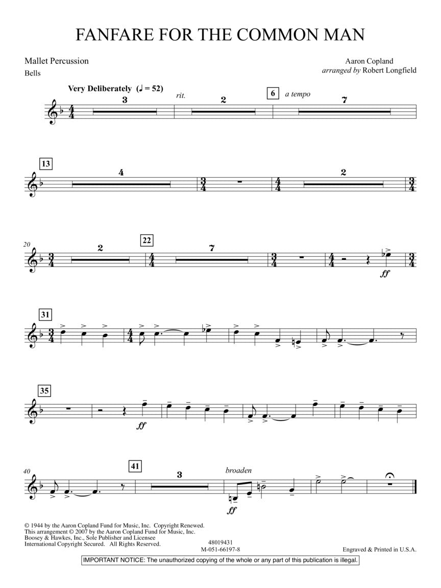 Copland: Fanfare for the Common Man (arr. for band)