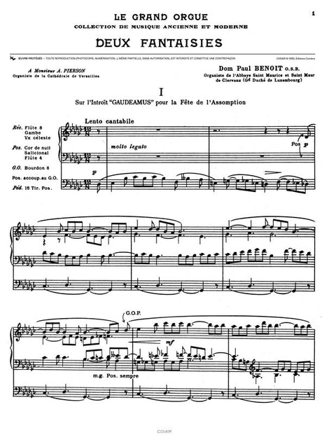 Benoit: 2 Fantaisies