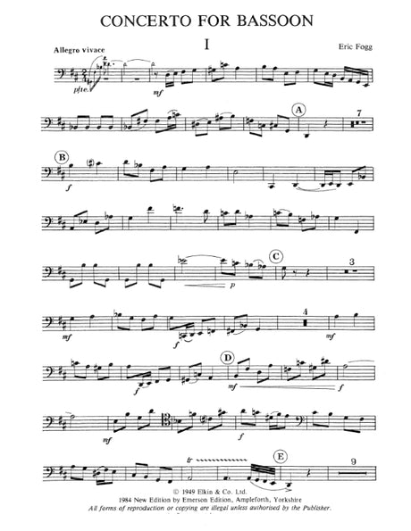 Fogg: Bassoon Concerto