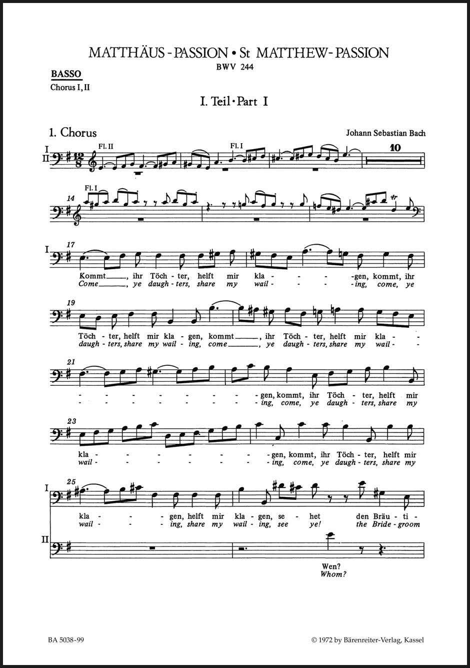 Bach: St. Matthew Passion, BWV 244 – Ficks Music