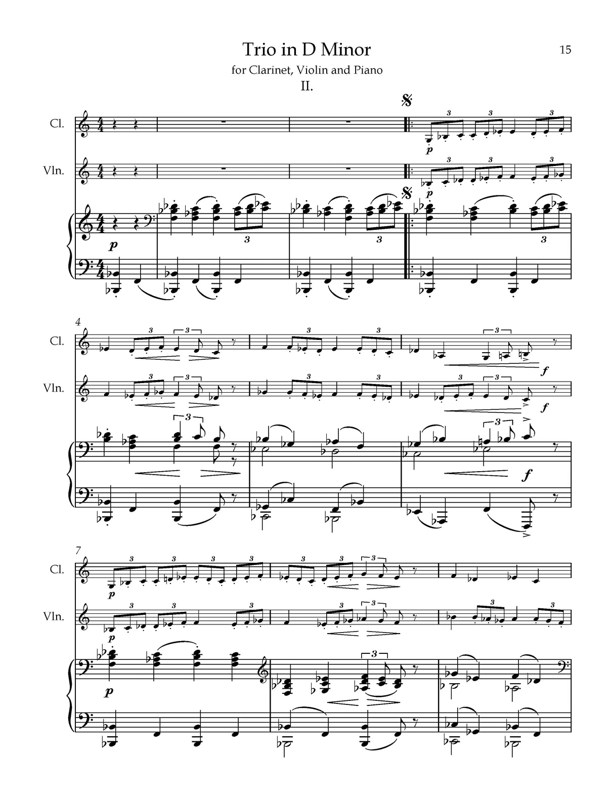 H.L. Adams: Trio in D Minor