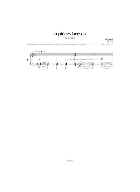 Lejet: 5 Pièces brèves