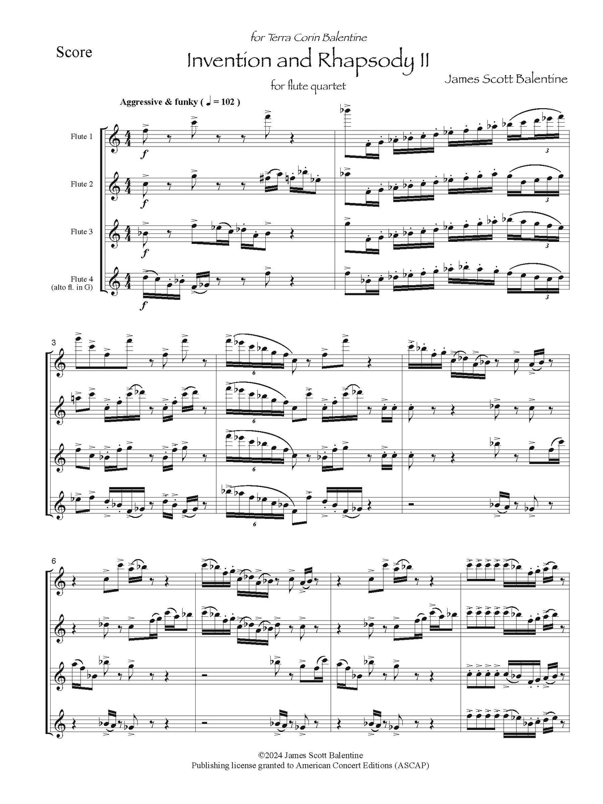 Balentine: Invention & Rhapsody II