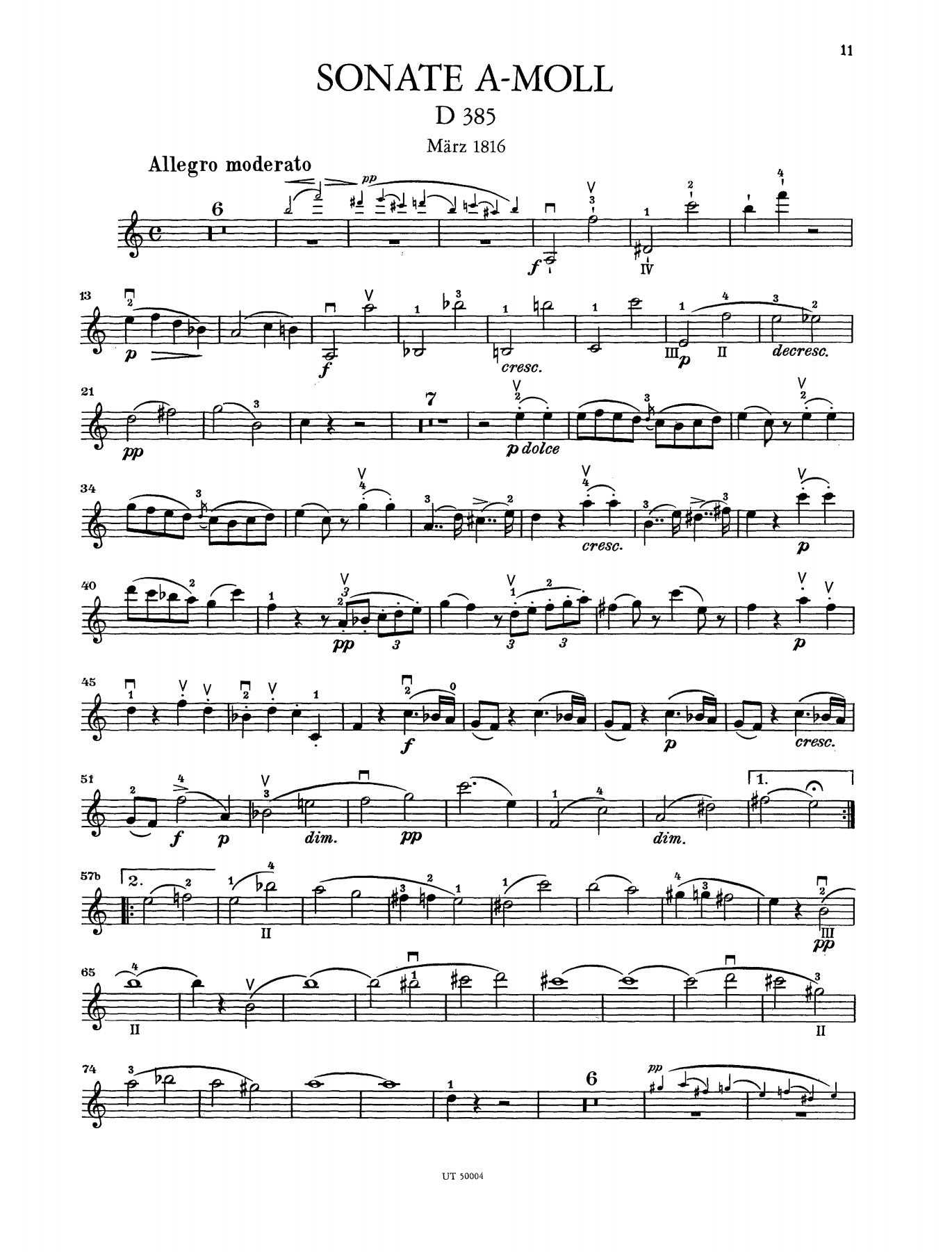 Schubert: Violin Sonatas – Ficks Music