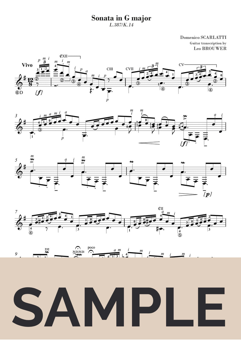Scarlatti: 12 Sonatas (arr. for guitar)