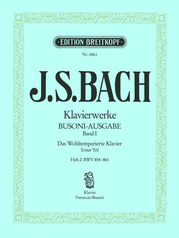 (BWV　Well-Tempered　Bach:　Book　Ficks　The　Part　854-861)　Clavier　1,　Music