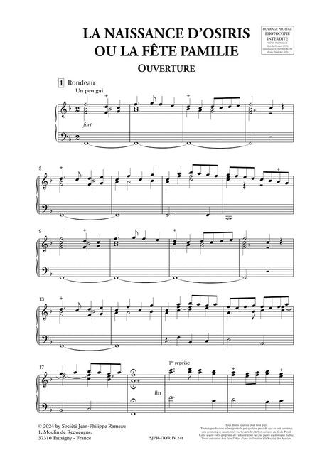 Rameau: La Naissance d'Osiris