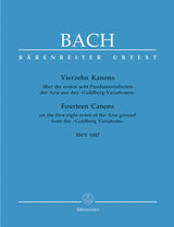 Bach: 14 Canons on the first eight notes of the Aria ground from the "Goldberg Variations," BWV 1087