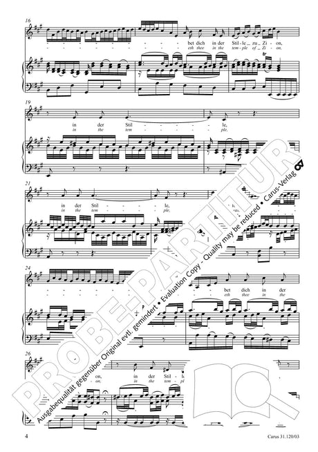 Bach: Gott, man lobet dich in der Stille, BWV 120