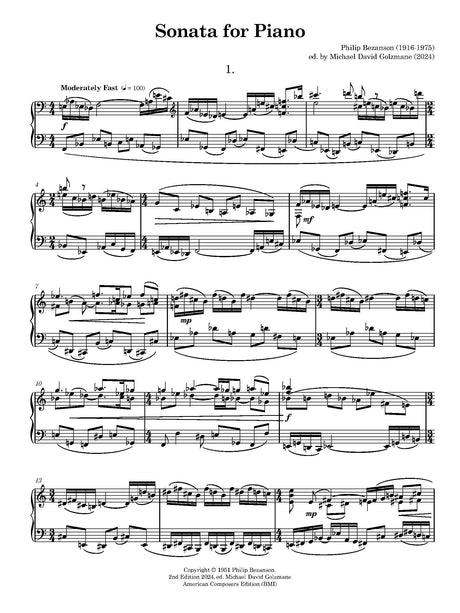 Bezanson: Piano Sonata