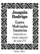 Rodrigo: Cuatro Madrigales Amatorios - Medium Voice