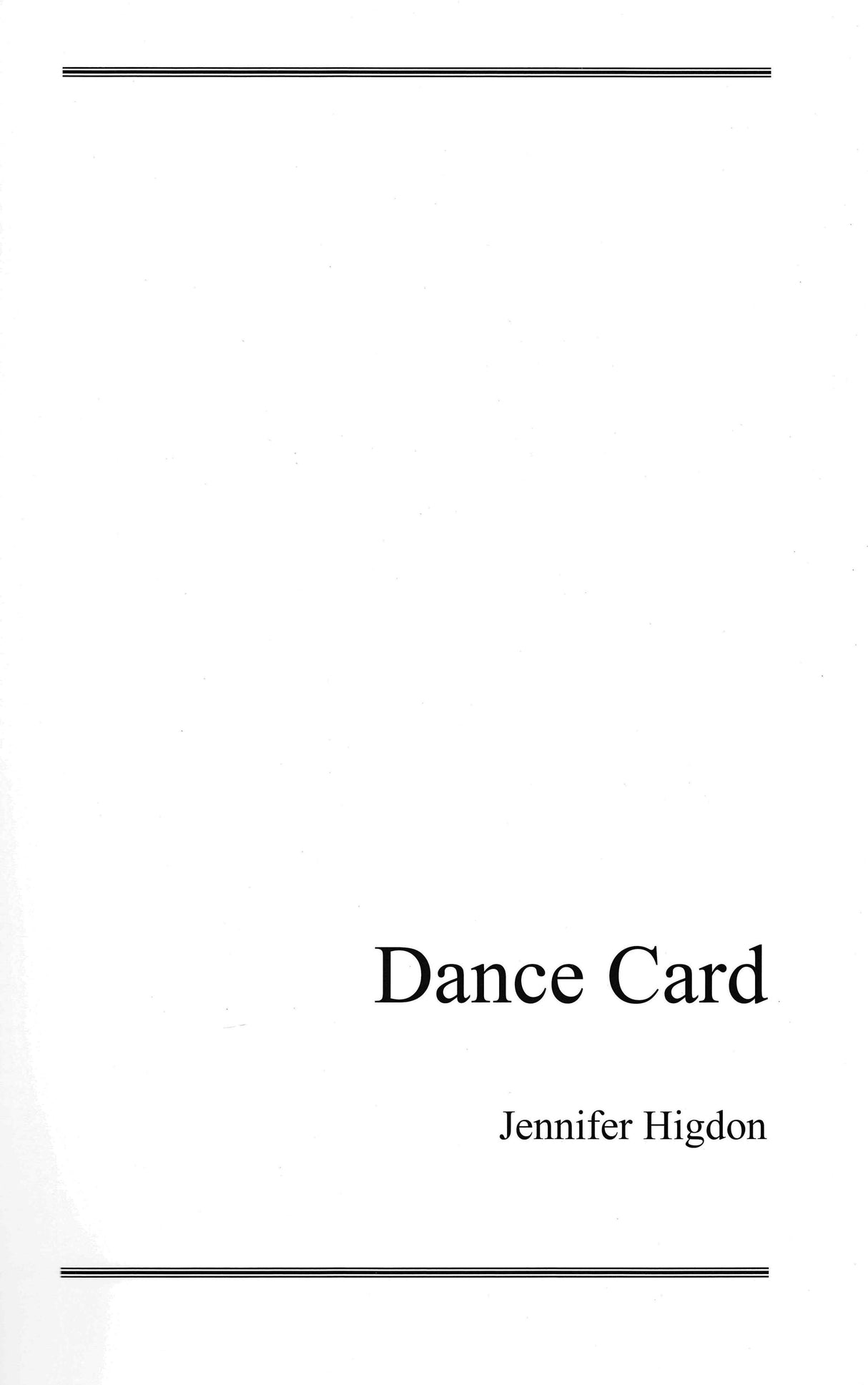 Higdon: Dance Card
