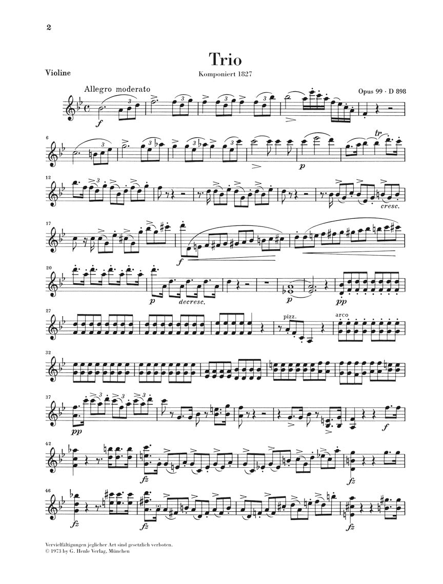 Schubert: Piano Trios – Ficks Music