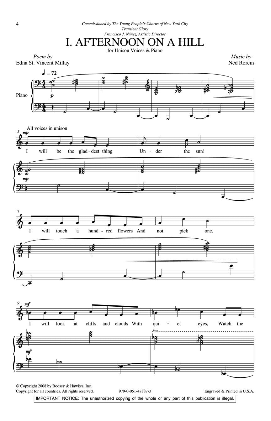 Rorem: Afternoon on a Hill