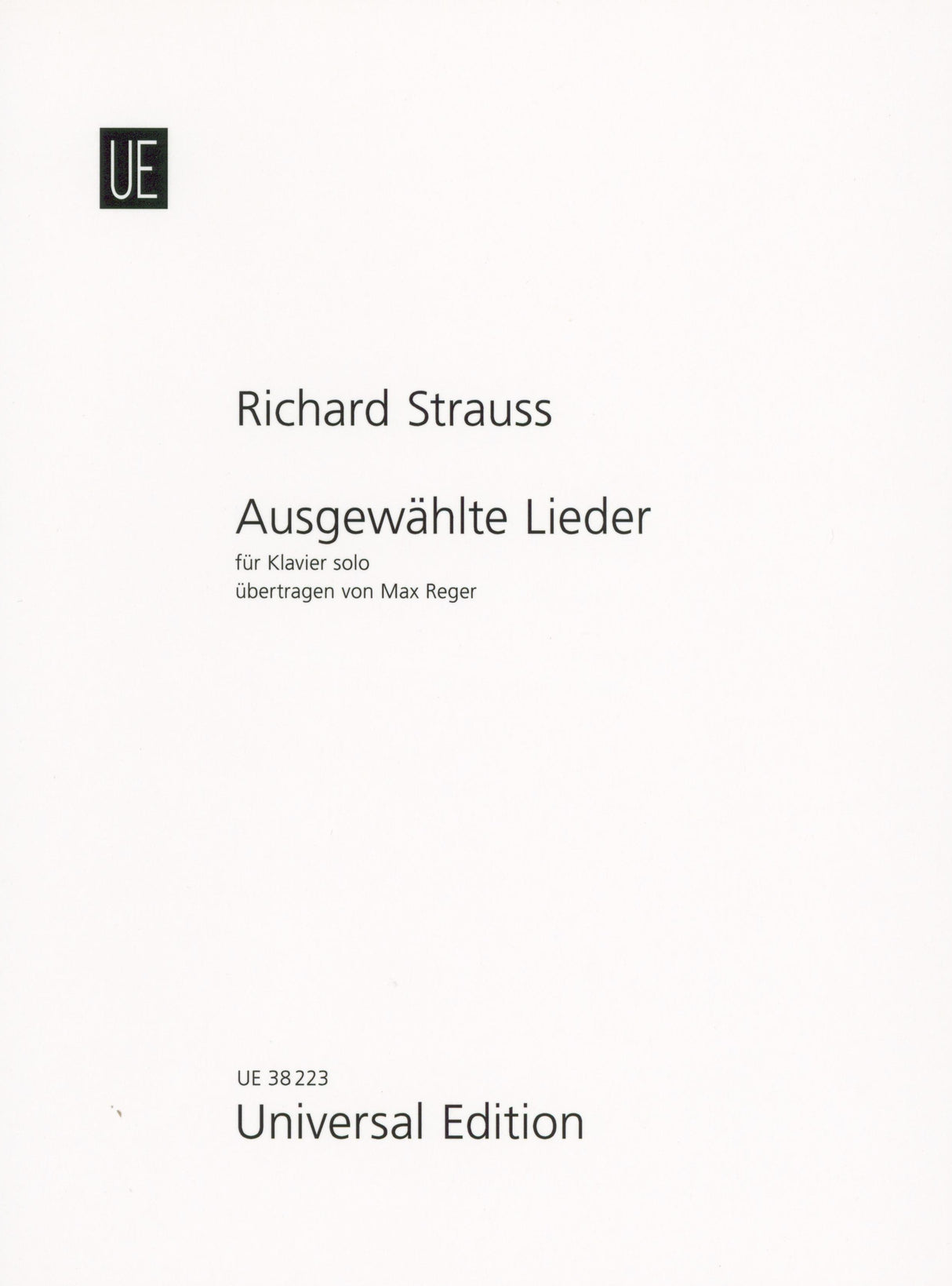 Strauss: Selected Songs (arr. for piano)