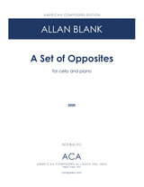 Blank: A Set of Opposites (Version for Cello & Piano)
