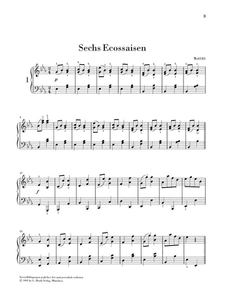 Beethoven: Écossaises, WoO 83 and WoO 86