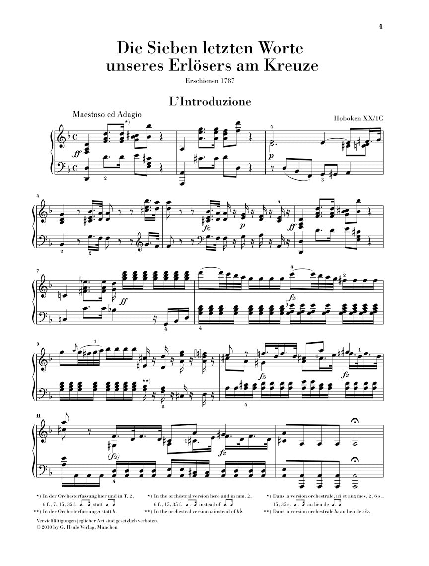 Haydn: The Seven Last Words of Christ – Ficks Music
