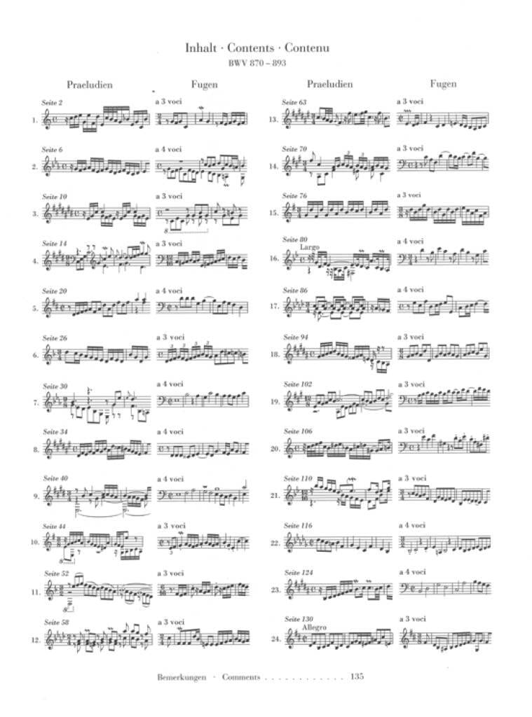 Bach: The Well-Tempered Clavier - Book 2, BWV 870-893 – Ficks Music