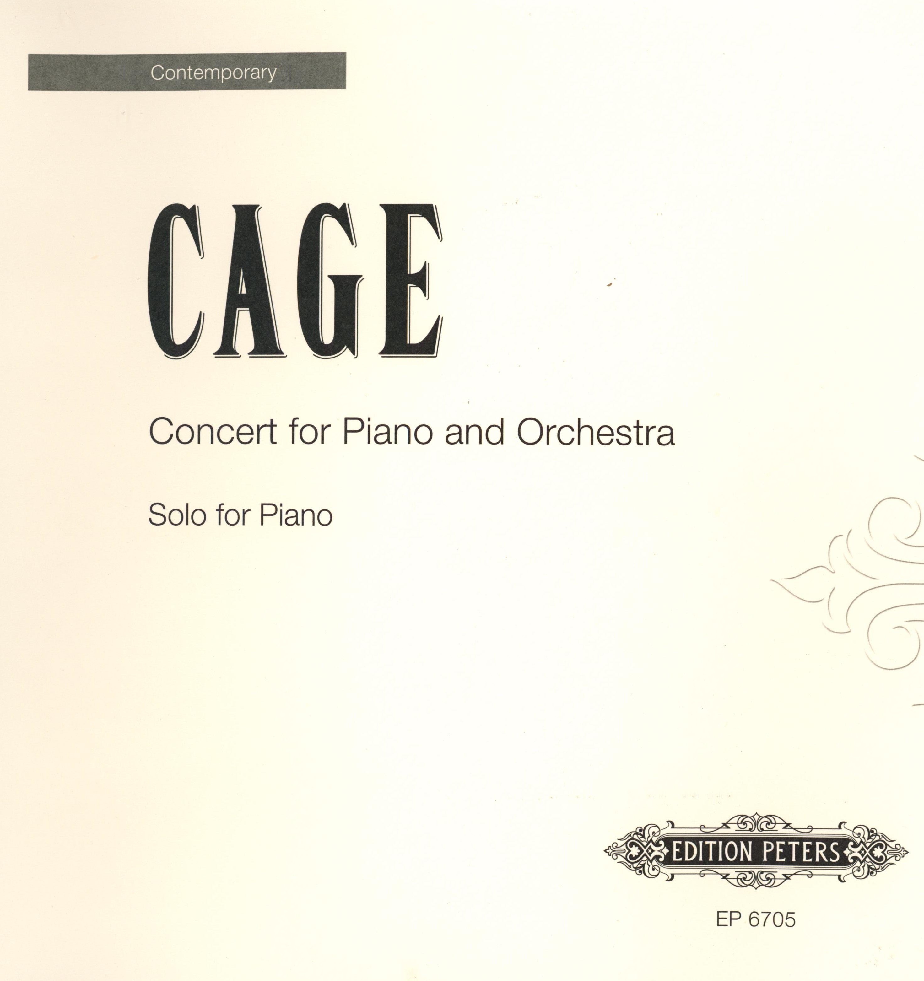 Cage: Concert for Piano and Orchestra – Ficks Music