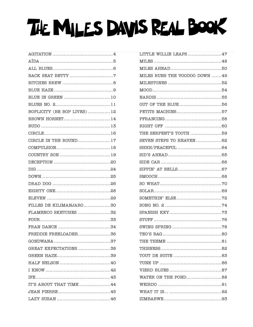 The Miles Davis Real Book