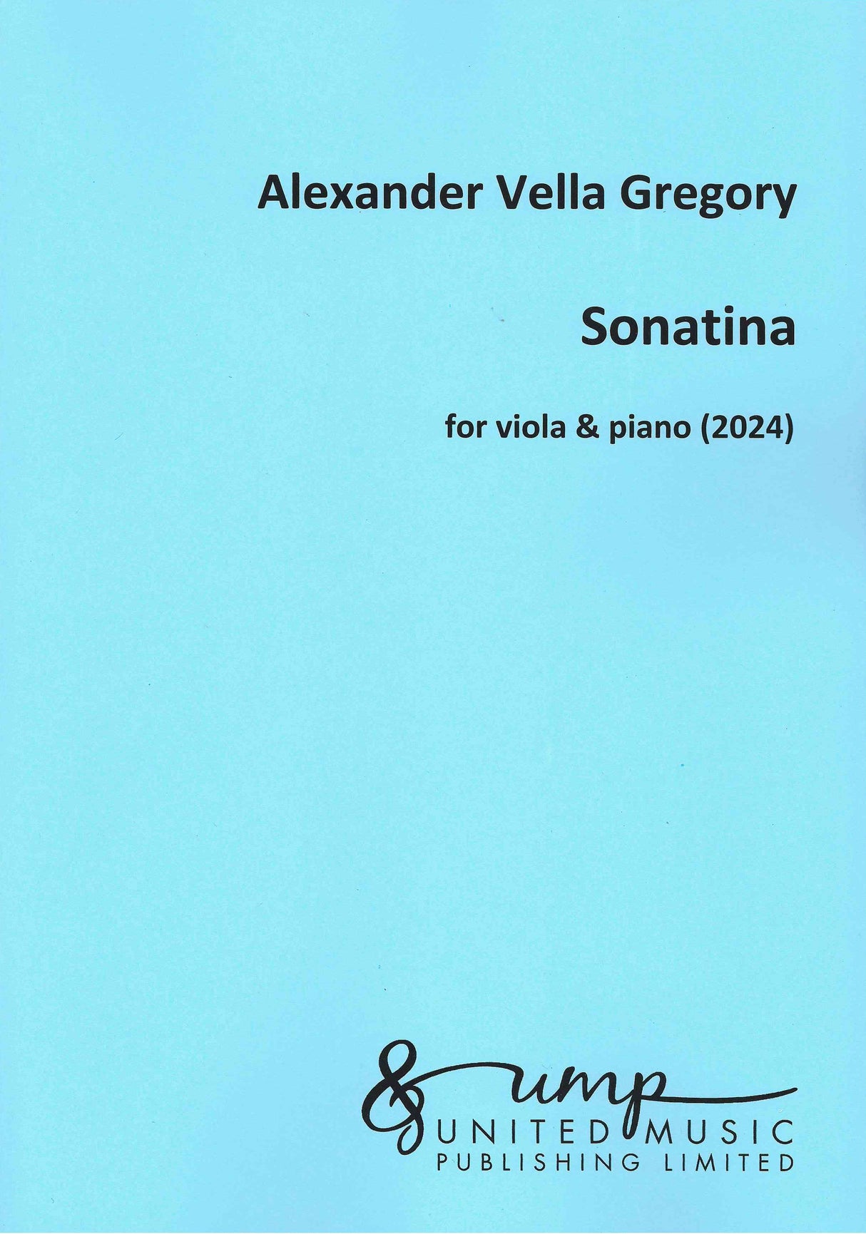 Vella Gregory: Sonatina (Version for Viola & Piano)